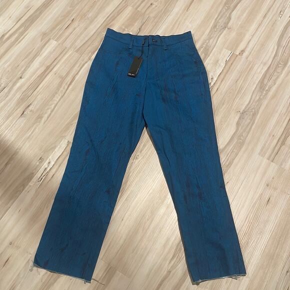 The Kit cropped Alexa jeans ocean grain denim spandex blue jeans size 4 nwt - Picture 4 of 9